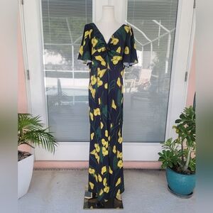 Voodoo Vixen Tulisa Calla Lily Maxi Dress Retro